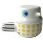 Melltorp Small Ceramic Pot with Lid in Baby Bird with Tail Design 8 x 10 cm Yellow