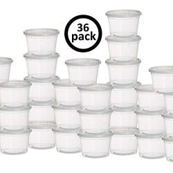 Paksh Novelty Plastic Containers for Lunch / Medium Food Containers with Lids, Leak Proof, Microwavable, Freezer And Dishwasher Safe, 16 Ounce, 36 Pack