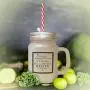Black Because Someone We Love Is In Heaven? Frosted Glass Mason Jar With Straw