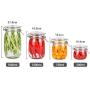 fang zhou 4Pcs Food Storage Containers Canisters Sets with Silicone Sealing Ring and Stainless Steel Buckle, Lead-Free Glass Vacuum Seal Jars Can Store Milk Powder