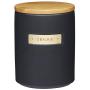 masterclass KitchenCraft Airtight Stoneware and Brass-Effect Sugar Canister, 1 Litre