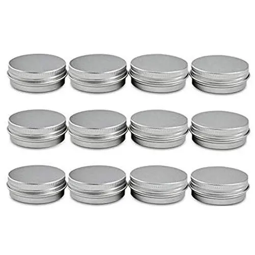 12 PCS 60ml Boîtes Aluminium Métalliques Remplissables Vides pour Crèmes, Maquillage, Échantillons, Pots pour Lèvres, Contenants avec Couvercle à Vis pour DIY Maquillage 12 PCS 60ml Boîtes Aluminium Métalliques Remplissables Vides pour Crèmes, Maquillage, Échantillons, Pots pour Lèvres, Contenants avec Couvercle à Vis pour DIY Maquillage