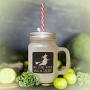 Brown Not Every Witch Lives In Salem Frosted Glass Mason Jar With Straw