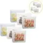 Fan-Ling 6 pcs Translucent Frosted PEVA Food Storage Bag,Eefrigerator Food Storage, Non-toxic and tasteless,store all kinds of food and drink