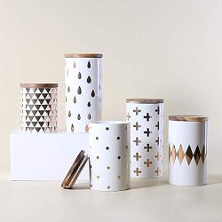 Nordic Style Ceramic Storage Jar Sealed Storage Tank With Lid Can Bulk Container For Seasoning Food Spice Coffee Sugar Bottles,A