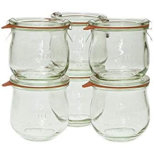 Weck 746 1/5 Liter Tulip Jar, 12.5 Oz - Set of 6