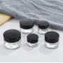 10PCS 30G/1oz Empty Refill Clear Plastic Sample Cosmetic Bottle Jar Pots Eyshadow Packing Storage Container With Black Screw Lid for Travel Make Up Cream Lotion Nails Powder Gems Beads Jewelry