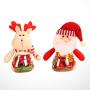 STOBOK Christmas Candy Jar Bottle Storage Desktop Caps Holder 3D Doll Container Kids Gift Home Food Xmas Decor Lovely Ornament, Elk Reindeer & Santa Style 2pcs