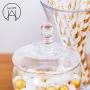 | Storage Bottles & Jars | High|Foot Glass Bottle Flower tea Storage food Bottles and jars for storage candy cans storage Bottles Transparent Glass jars | by HUDITOOLS | 1 PCs