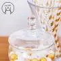 | Storage Bottles & Jars | High|Foot Glass Bottle Flower tea Storage food Bottles and jars for storage candy cans storage Bottles Transparent Glass jars | by HUDITOOLS | 1 PCs
