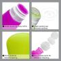 SHANY Ultimate Jetsetter Travel Container Set - TSA Approved Silicone Refillable Cosmetic Bottles - Pack of 5