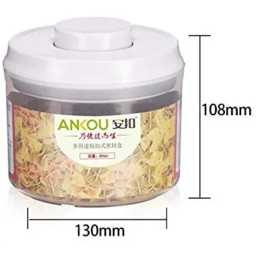 | Storage Bottles & Jars | Food Storage Bottles Glass Jar Sealed Cans with Bamboo Cover Large Capacity Tampion Cereals Glass Bottle Tea Box | by HUDITOOLS | 1 PCs