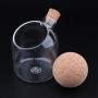 Food Storage Jar, Glass Kitchen Container Clear Transparent Coffee Tea Canisters with Cork Topper - 500ml