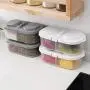 Poniu Double-grid Food Container Sealed Storage Tank Box with Lid, Plastic, Candy Spice Grain Fruit Cookies Storage Case (White) Poniu Double-grid Food Container Sealed Storage Tank Box with Lid, Plastic, Candy Spice Grain Fruit Cookies Storage Case (White)
