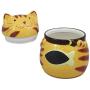 Ebros Ceramic Feline Orange Tabby Fat Cat With Giant Fish Belly Cookie Jar 7.25&quotTall Decorative Kitchen Accessory Figurine As Decor of Cats Kittens or Kitty