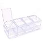CHYIR 4-Piece Clear Seasoning Rack Spice Pots Storage Container Condiment Jars Cruet with Cover and Spoon Kitchen Utensils Supplies