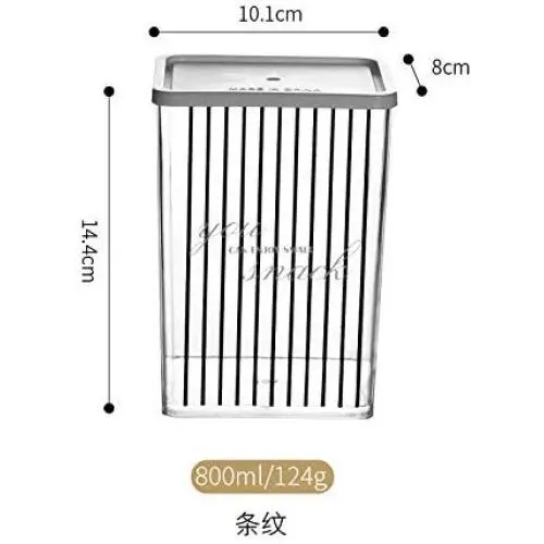 storage jar Grain container Food container Storage Box,Transparent plastic sealed cans household refrigerator kitchen food storage box storage storage box, stripes storage jar Grain container Food container Storage Box,Transparent plastic sealed cans household refrigerator kitchen food storage box storage storage box, stripes