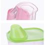 Poniu Storage Tank Dry Dried Cereal Pasta Flour Dispenser Container with Measuring Cup Plastic Storage Jars Boxes (Green, S)