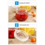 Kitchen Food Storage Jar Airtight Food Storage Storage Jar 5 Square Glass Spice Bottles Transparent Glass Lids Stainless Steel Buckle Airtight Food Storage Spice Container Set 500ML