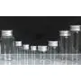 6 PCS Klare Glas Leere Essentiellen Ölsiebchen Kosmetik Cremes Lagerbehälter Flüssigkeit Probenbehälter mit Aluminium Schraubverschluss Wunschbehälter (30 ML)