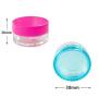 Pralb 60PCS 5 Gram Empty Cosmetic Containers, Round Cosmetic Sample Pots Jars Makeup Containers With Multi Color Top Lids Plastic Sample Eye Shadow, Nails, Powder, Gems, Jewelry, Cream (Five Color)