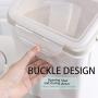 m?kvfa Multi-function Flip Cover Sealed Insect-proof And Moisture-proof Rice Bucket Storage Container Box for Storing Rice Flour Dry Food Pet Food and More (10kg, 15kg)
