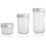 Set of 32 Mason Jar Lids Regular Mouth and Wide Mouth with Leak Proof Platinum Silicone Sealing Lid, findTop Storage Caps with Silicone Seals for Jars (8 Wide and 8 Regular)