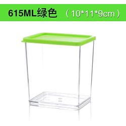 Kitchen Food Storage Jar Airtight Food Storage Stackable Grain Storage Storage Tank Kitchen Covered Plastic Sealed Bottle Food Storage Storage Box Jar , 615ML Green