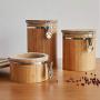 Bamboo Sealed Jars, Kitchen Household Grain Storage Tanks, Storage Spices/Coffee Beans/Tea