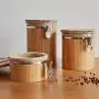 Bamboo Sealed Jars, Kitchen Household Grain Storage Tanks, Storage Spices/Coffee Beans/Tea Bamboo Sealed Jars, Kitchen Household Grain Storage Tanks, Storage Spices/Coffee Beans/Tea