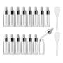 Enslz 5ML Dropper Bottles Empty Refillable Transparent Glass Essential Oil Bottles Perfume Cosmetic Liquid Aromatherapy Lotion Sample Storage Containers Vials Eye Dropper Dispenser, (Set of 15) (5ml)