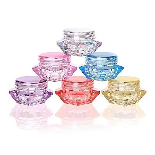 24PCS 3G/0.1oz Empty Refill Mini Square Diamond Shaped Plastic Cosmetic Sample Container Jar Pots With Screw Cap Makeup Bottle Face Cream Lotion Eye Shadow Powder Storage Holder(Color Random) 24PCS 3G/0.1oz Empty Refill Mini Square Diamond Shaped Plastic Cosmetic Sample Container Jar Pots With Screw Cap Makeup Bottle Face Cream Lotion Eye Shadow Powder Storage Holder(Color Random)