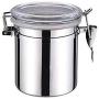 Stainless Steel Airtight Canister Set, Beautiful Food Storage Container for Kitchen Counter, Tea, Sugar, Coffee, Caddy, Flour Canister