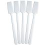 Pana Brand (50 Pieces) 5'' Makeup WHITE Spade Shaped Spatulas Cosmetic Skin Care Facial Cream Mask Spatula for Mixing and Sampling