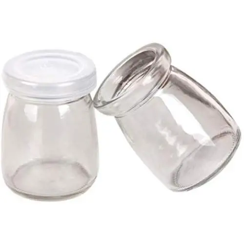 Daily Home 3 Piece Pudding Jar with Lid, Spoon and Stickers Replacement Glass Jars for Yogurt, 150ml Daily Home 3 Piece Pudding Jar with Lid, Spoon and Stickers Replacement Glass Jars for Yogurt, 150ml