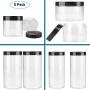 Mydio 8 Pack Stackable Airtight Food Storage Containers Empty Plastic Storage Jars Cereal Storage Containers, Wide-mouth Plastic Containers with Lids for Dry Foods-BPA Free