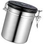 MagiDeal1.5L Kitchen Tea Coffee Candy Canister Stainless Steel Storage Pot Jar - Red, 11.8x15.6cm - Silver, 11.8x15.6cm