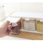 Spice Rack 3 Grids Spoon Kitchen With Lid Container Seasoning Box Herb Spices Storage Condiment Jar Cooking With Handle Desktop