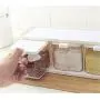 Gewürzregal 3 Fächer Schöpflöffel Küchenbox mit Deckel Behälter für Gewürze Kräuter Aufbewahrung Kondimentbehälter zum Kochen mit Griff – Schreibtischaufsatz