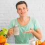 Green Man Trapped In Pantry Has Ass In Jam Frosted Glass Mason Jar With Straw