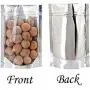 100 Stück Versiegelbare Mylar-Bags, Steh-Auf-Beutel, Robust, Klare Silberfront mit Aluminiumfolienrückseite, Geruchsversiegelnde Beutel zur Lebensmittelaufbewahrung, 3,5 Zoll x 5,9 Zoll