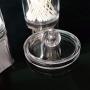Transparent Acrylic Storage Jar With Lid Makeup Organizer Cotton Swabs Q Tip Stick Make Up Cotton Pad Storage Box Case Holder,3