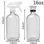 Glasprayflaschen, leer, 473ml (16oz) Boston-Form, Nachfüllbarer Behälter für ätherische Öle mit Funnellabeln für Reinigungsmittel, Aromatherapie-Lotionen, Flüssigseifen (Weiß)