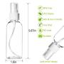 Spray Bottles, 4 Pack 4oz/100ml Clear Empty Plastic Travel Fine Mist Sprayer Bottle, Refillable and Portable Container for Essential Oil and Perfume - include 2pcs Funnels and 24pcs Labels