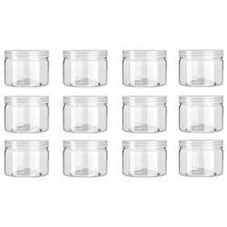 UPKOCH 12 Pcs Slime Containers with Water-tight Lids Clear Plastic Food Storage Jars- Great for your slime kit