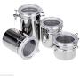 Bottles,Jars & Boxes - 4pcs Stainless Steel Canister Spice Storage Jar Set Cans Pots Organizer - Jars Boxes Bottles Jars Boxes Canister Coffee Rack Dish Condiment Container Sauce Storage Stainle