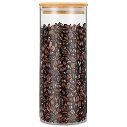 Luxtea Glass Jar Borosilicate Canister 34oz with Bamboo Lid and Silicone Sealed Ring, Airtight Storage Cookie Candy Spice Nuts Cereal Luxtea Glass Jar Borosilicate Canister 34oz with Bamboo Lid and Silicone Sealed Ring, Airtight Storage Cookie Candy Spice Nuts Cereal