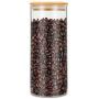 Luxtea Glass Jar Borosilicate Canister 34oz with Bamboo Lid and Silicone Sealed Ring, Airtight Storage Cookie Candy Spice Nuts Cereal