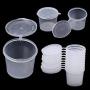 Container Sauce - Plastic Disposable Sauce Cup Clear Salad Dressing Food Storage Containers + Lids