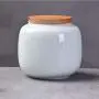 Food Storage Jar, Ceramic Kitchen Canisters with Airtight Seal Bamboo Lid, Food Storage Canister for Tea, Coffee Bean, Spice, 80x73mm (Ermine) Food Storage Jar, Ceramic Kitchen Canisters with Airtight Seal Bamboo Lid, Food Storage Canister for Tea, Coffee Bean, Spice, 80x73mm (Ermine)